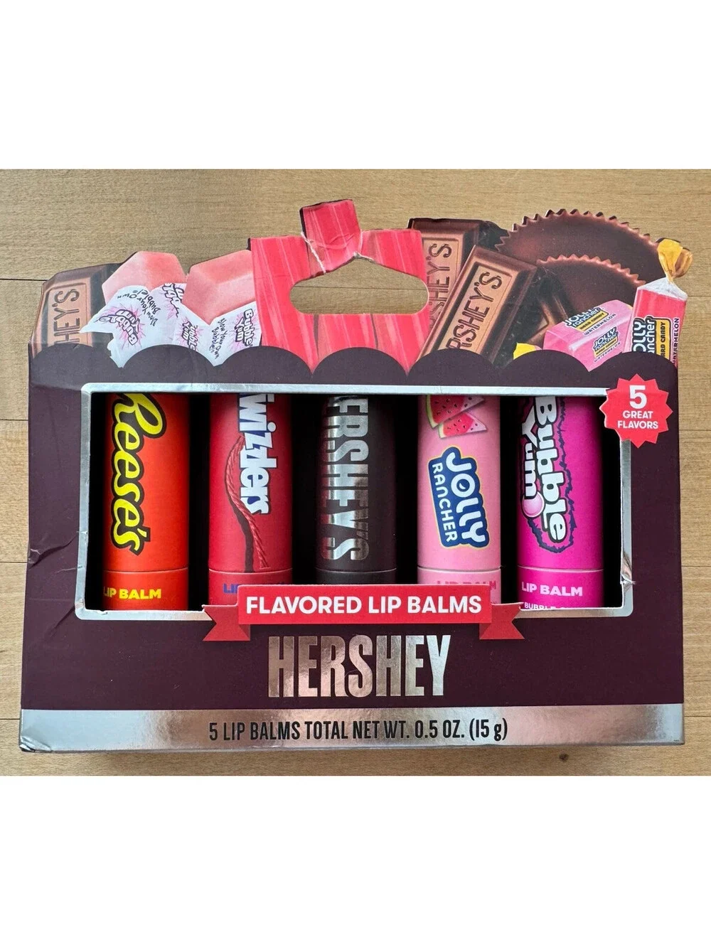 Hershey Flavored Lip Balm 5-Pack Variety Set - 0.5 oz